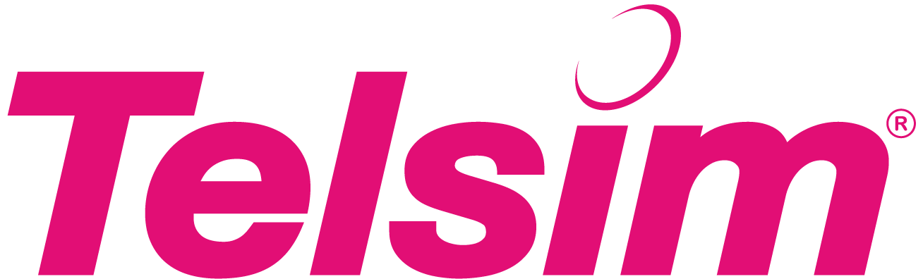 The official logo of Telsim, featuring a modern design with a blend of vibrant colors and the company name prominently displayed.